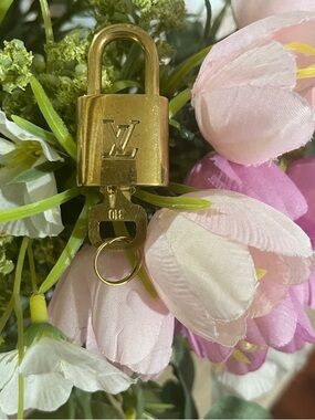 Louis Vuitton #310 Gold-Tone LV Padlock Charm with Key